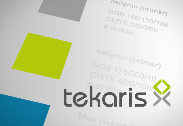 Tekaris GmbH Logo und Farben